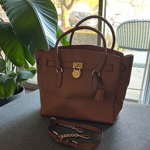 Michael Kors Large Brown Leather Satchel